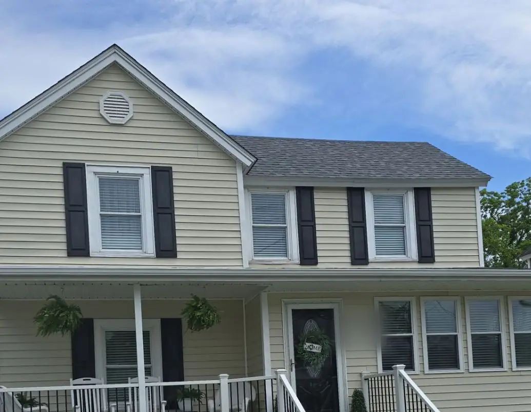 Finished Atlas Pinnacle® Impact roof in Pewter, installed by Carolina Trophy Roofs