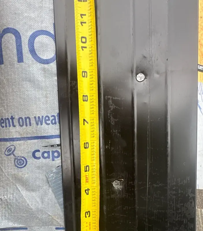Locked-down edges detail, CTR FORTIFIED Roof install