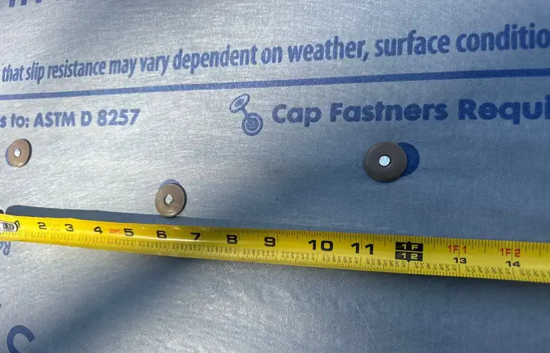 Underlayment fastening detail, CTR FORTIFIED Roof install
